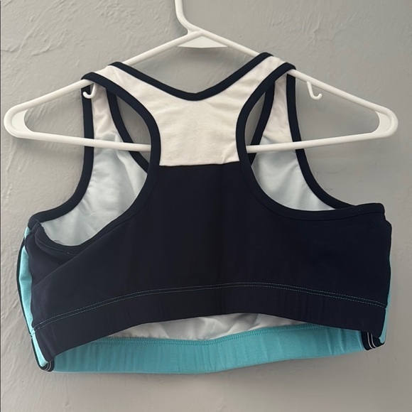 Athletic Works Blue and White Crop Top 50 - Picture 2 of 4